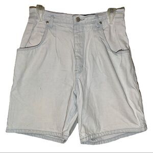 Vintage Cafe la Vie 1980s Faded Light Blue Wash Denim Shorts Waist 28 High Rise